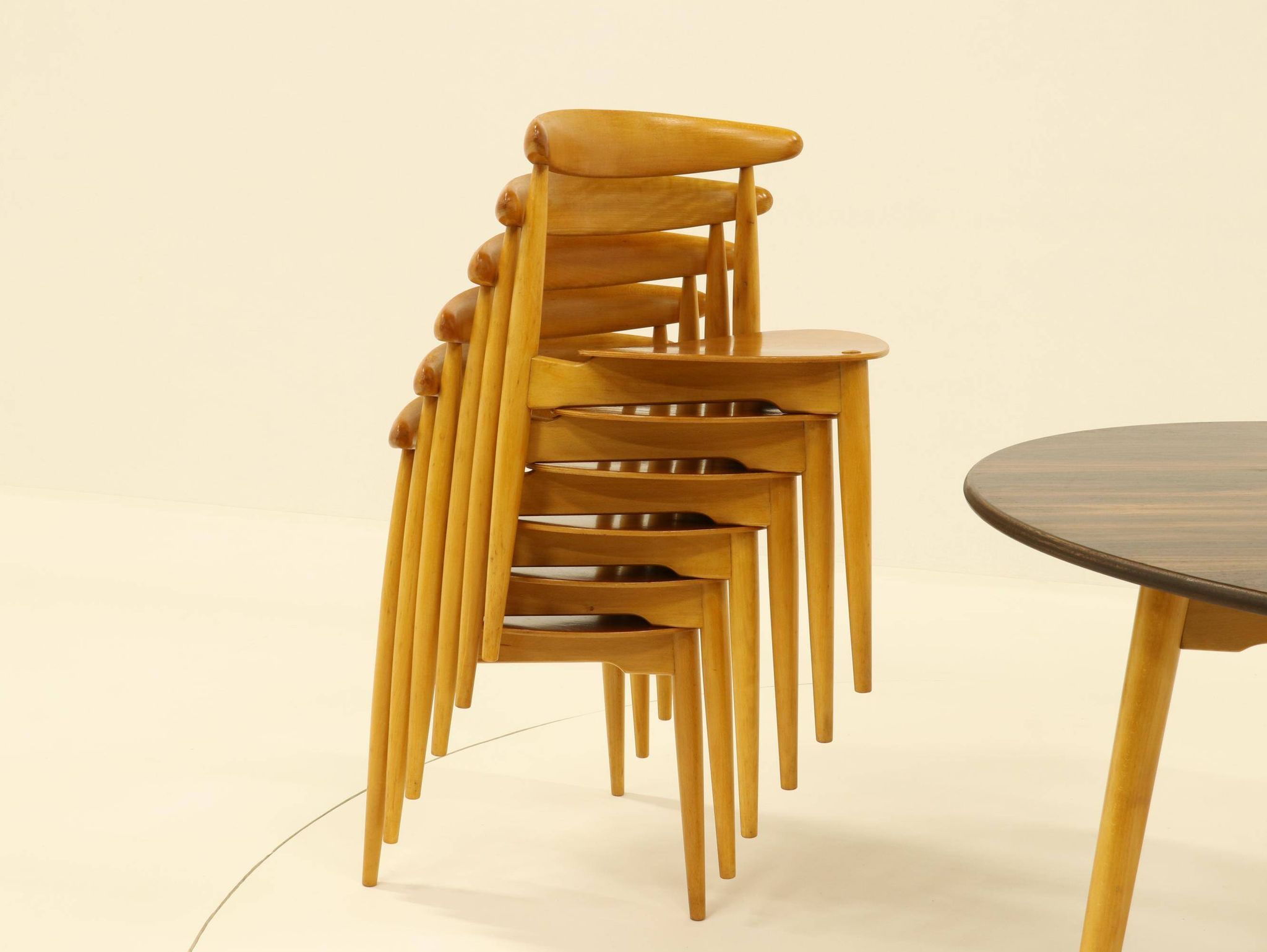 Service de table Heart, conçu par Hans Wegner pour Fitz Hansen, Danemark, années 1960