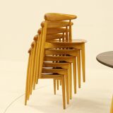Heart dining set, designed by Hans Wegner for Fitz Hansen,  Denmark 1960s