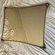 Silver metal mirror curved edge