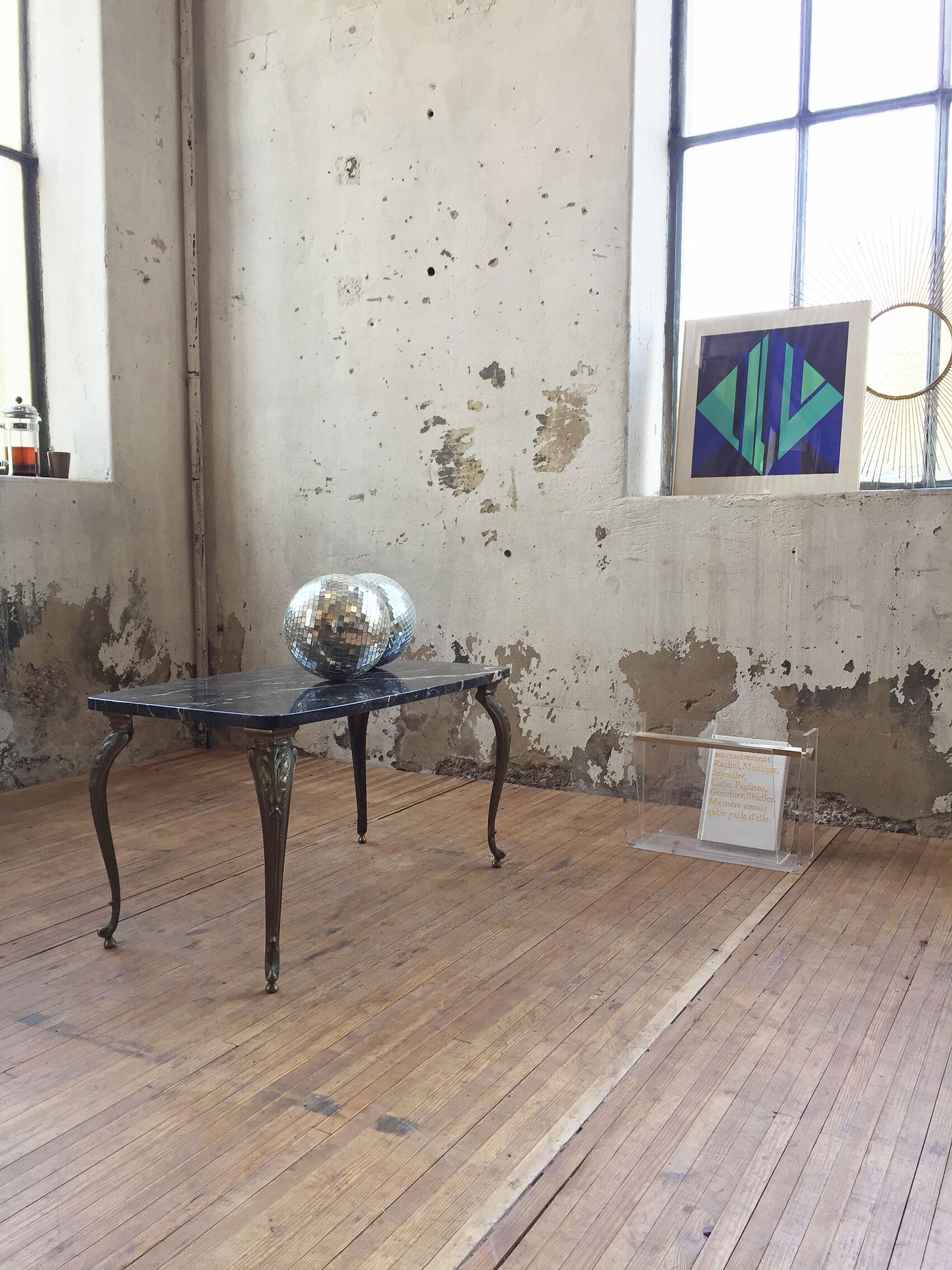 Bronze marble coffee table