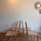 Ensemble de 4 chaises Chippendale 'Faux Bamboo' vintage