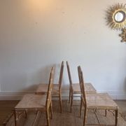 Set of 4 ‘Faux Bamboo’ Chippendale Chairs Vintage