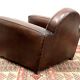 Leather club armchair