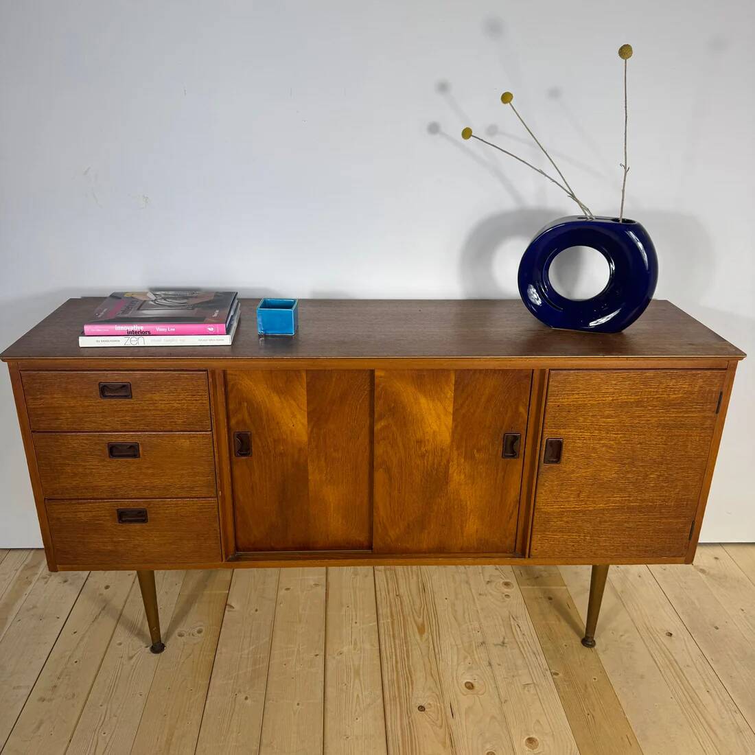 Danish teak sideboard – Mid-century credenza from the 1960s