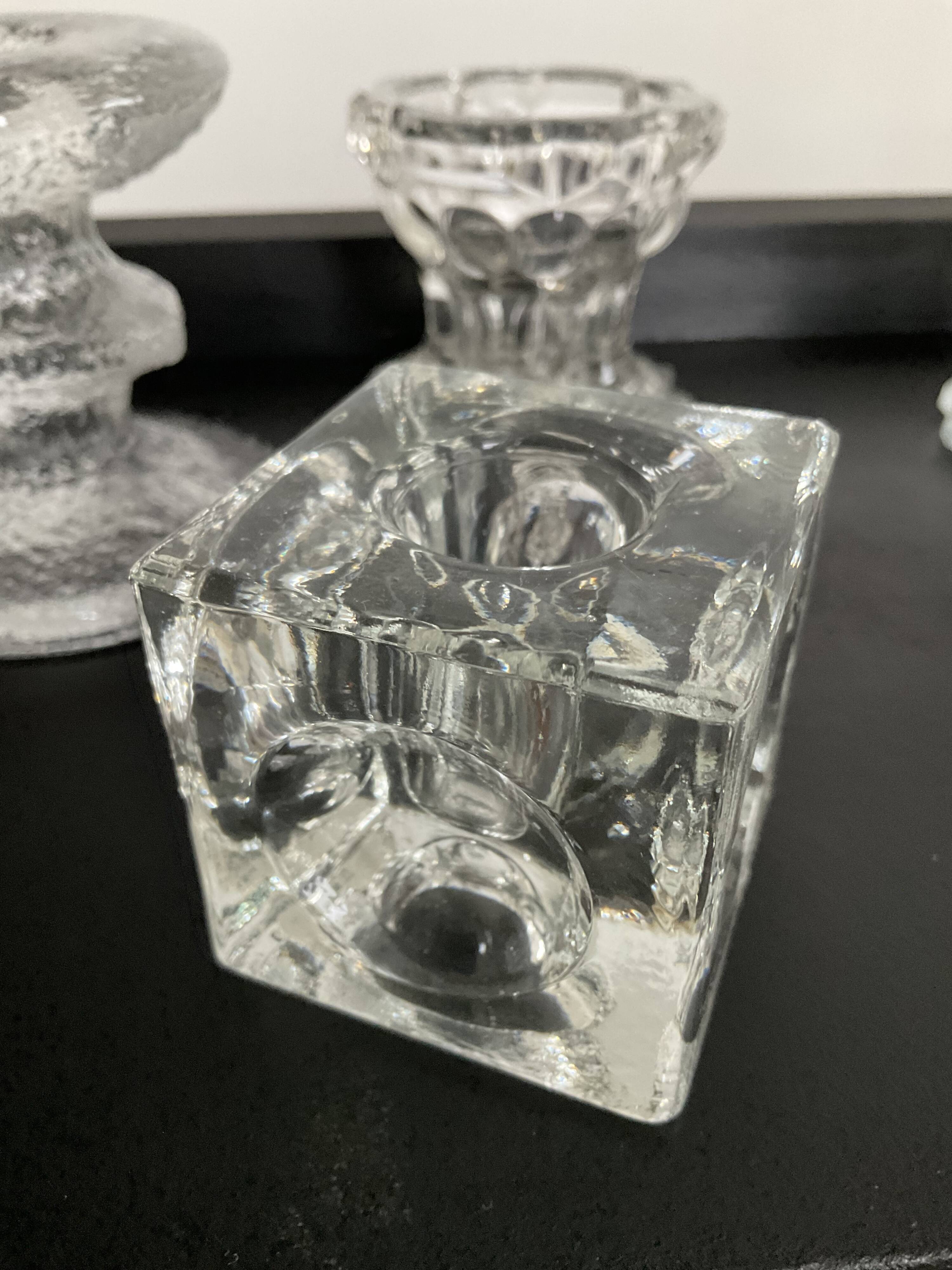 Series of 6 vintage candle holders 70s