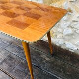 Vintage blond wood coffee table, Circa 60
