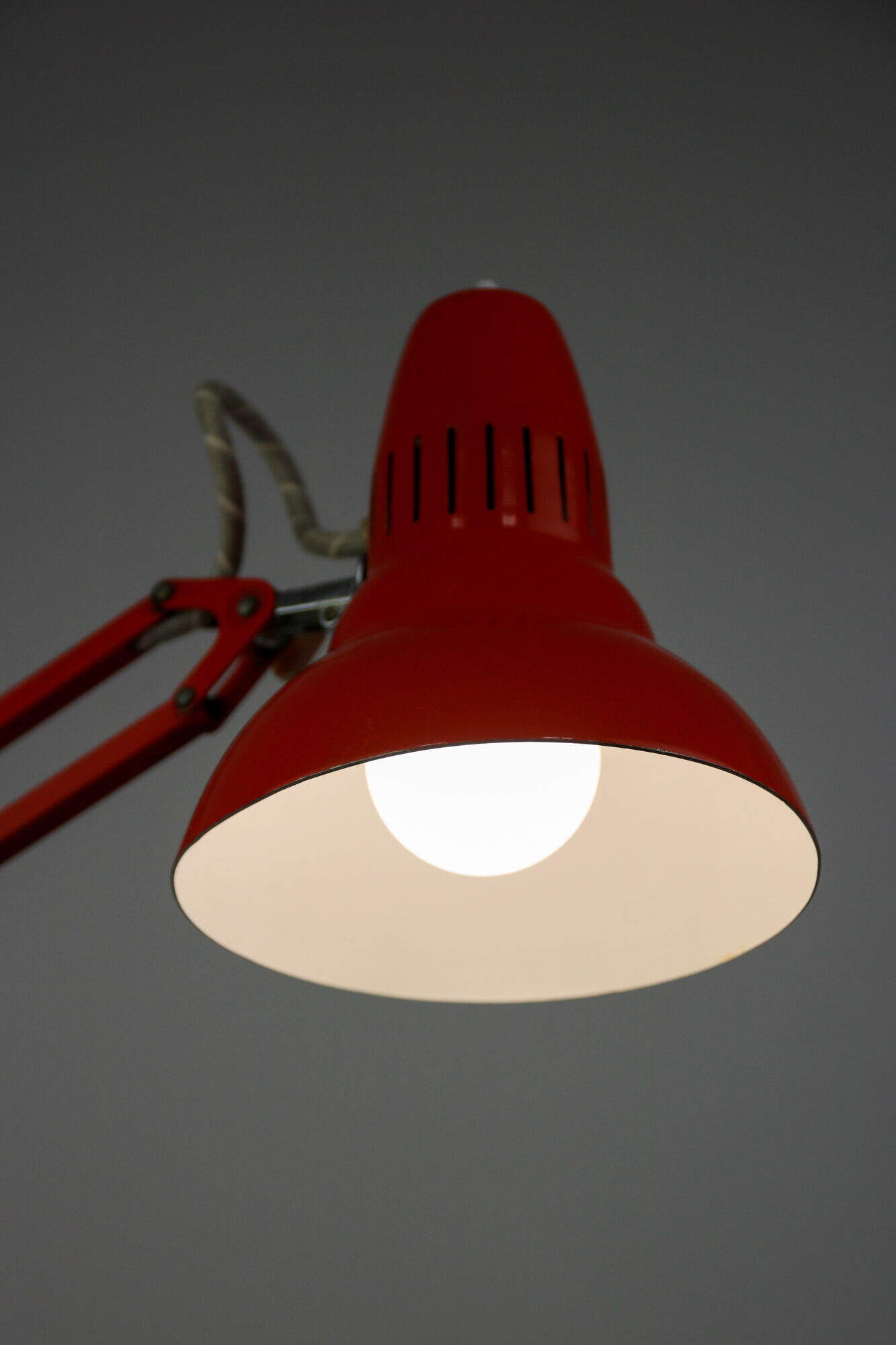 Orange Adjustable Achitect Table Lamp by Luxo, 1970s