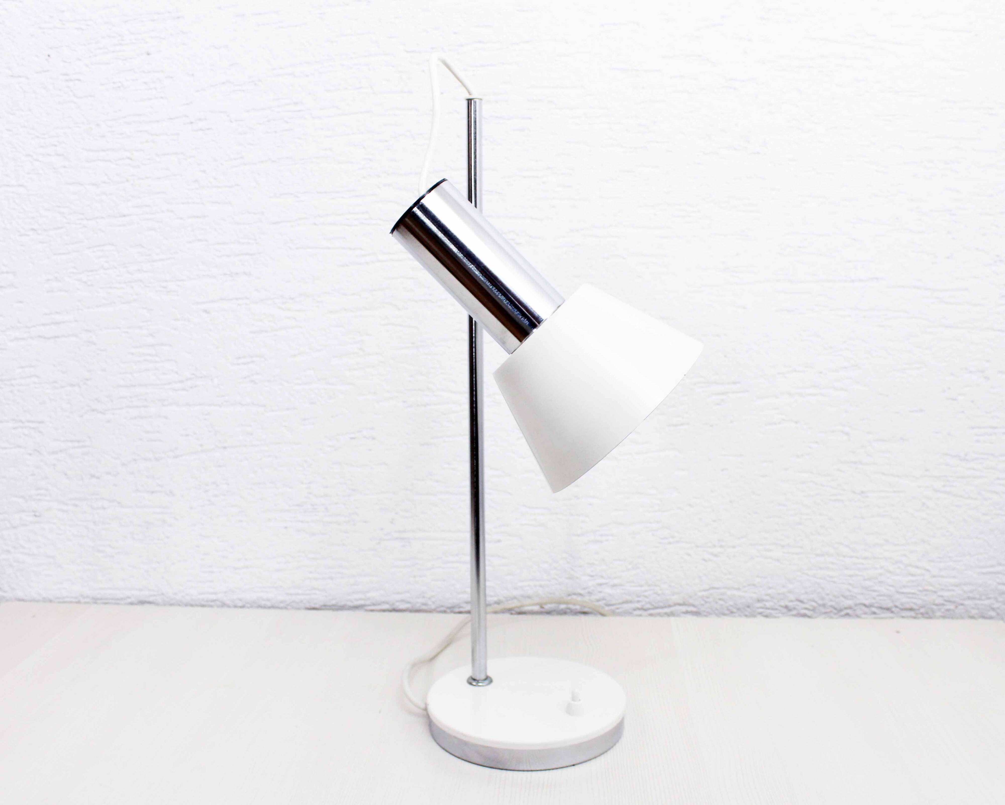 White metal desk lamp 1970