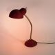 Lampe de bureau industrielle rouge et dorée