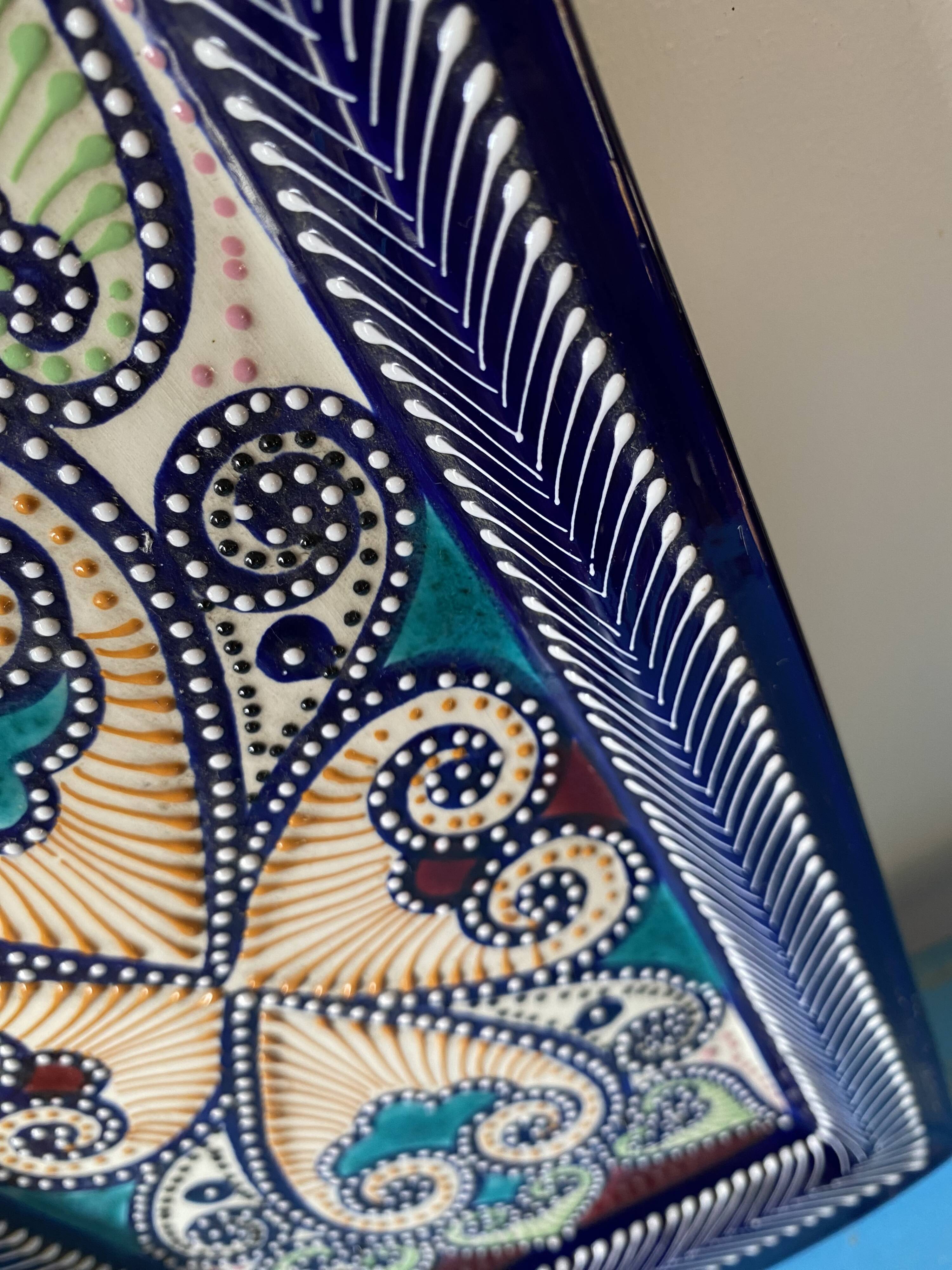 Ceramic plate Quimper signed HB