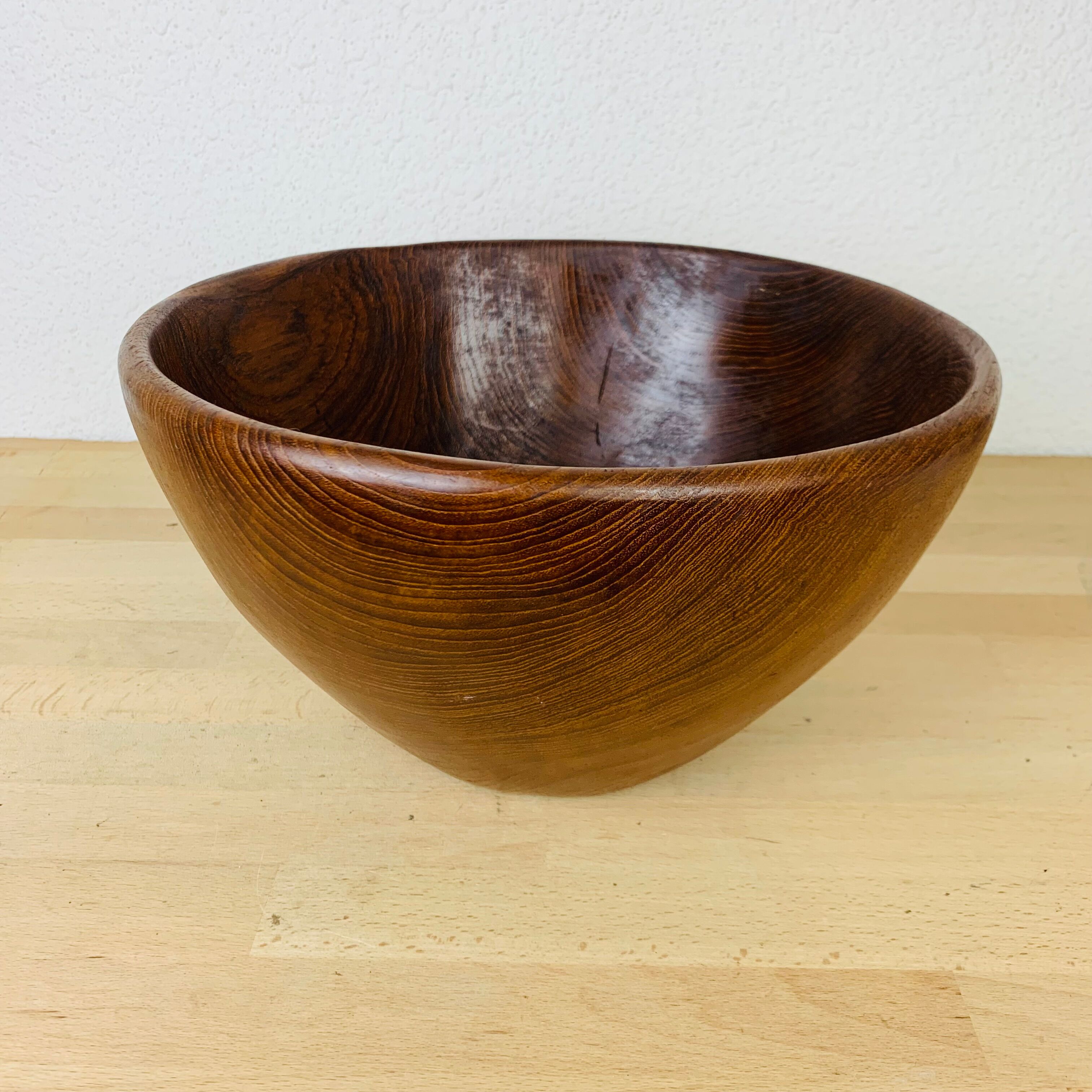 Scandinavian teak fruit cup salad bowl