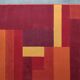 1970s Stunning Geometric Space Age Rug in Wool. Made in Italy