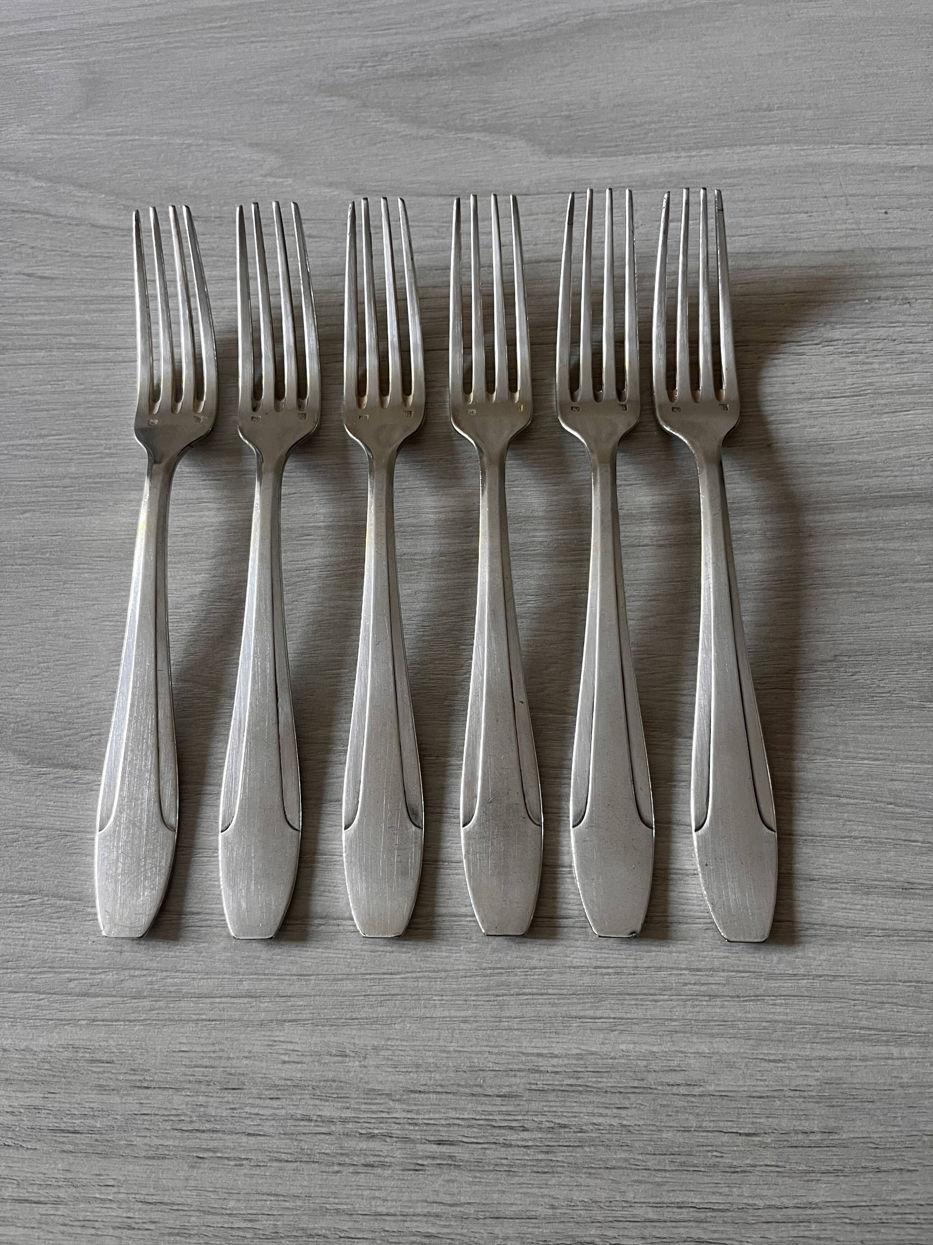 Antique silver-plated forks