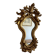 Antique rococo mirror with putti, gilded carved wood and stucco frame, 19th century.