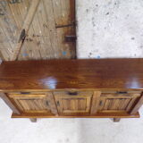 A brutalist elm buffet