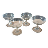 4 antique champagne glasses
