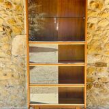 Storage unit/Library with sliding glass doors 1960s