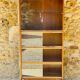 Storage unit/Library with sliding glass doors 1960s