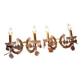 Old set of 2 Marie Thérése lamps with tassels