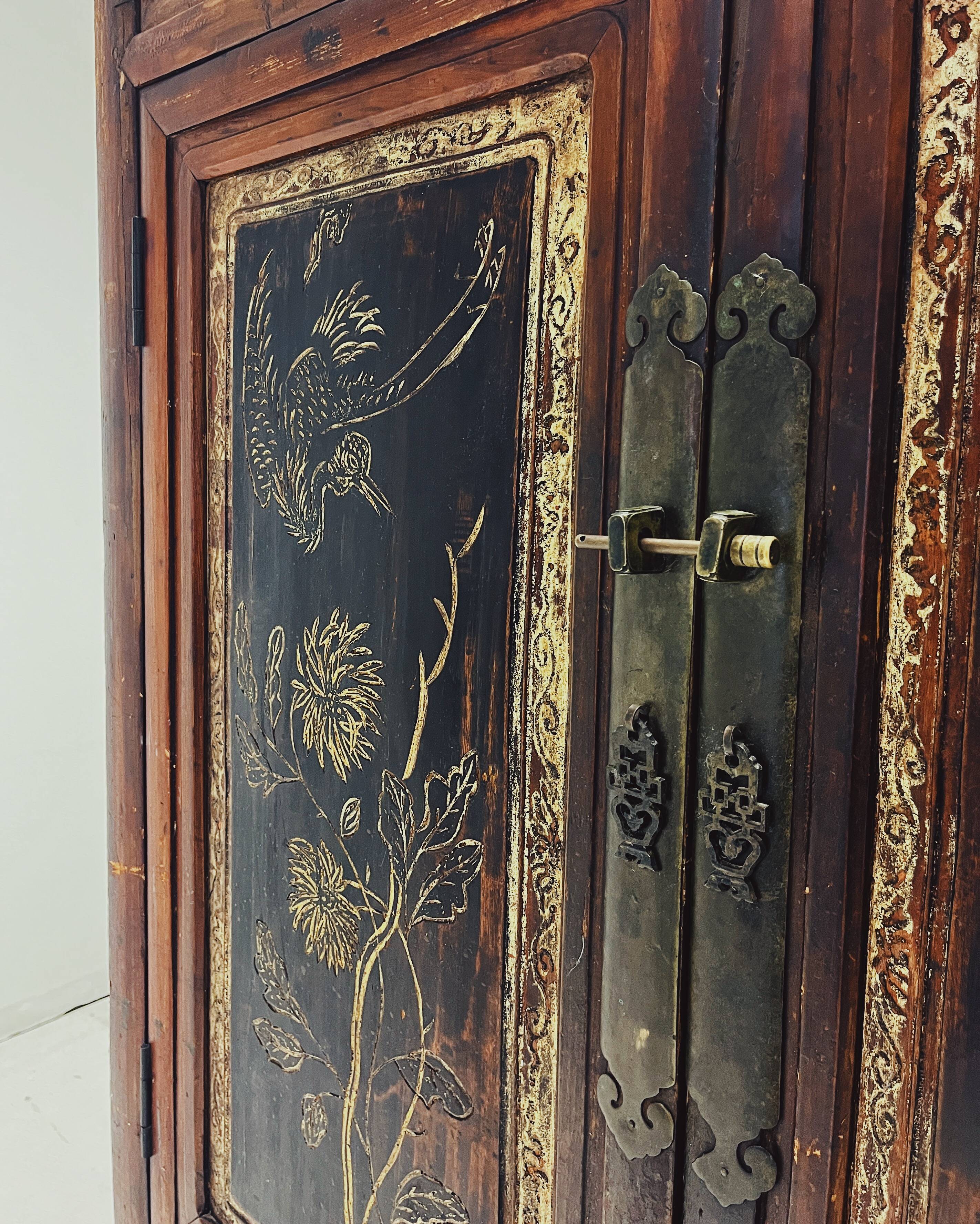 Antique Chinese Closet with gold