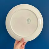 Set of 8 flat plates with Moulin des Loups checkered tablecloth pattern