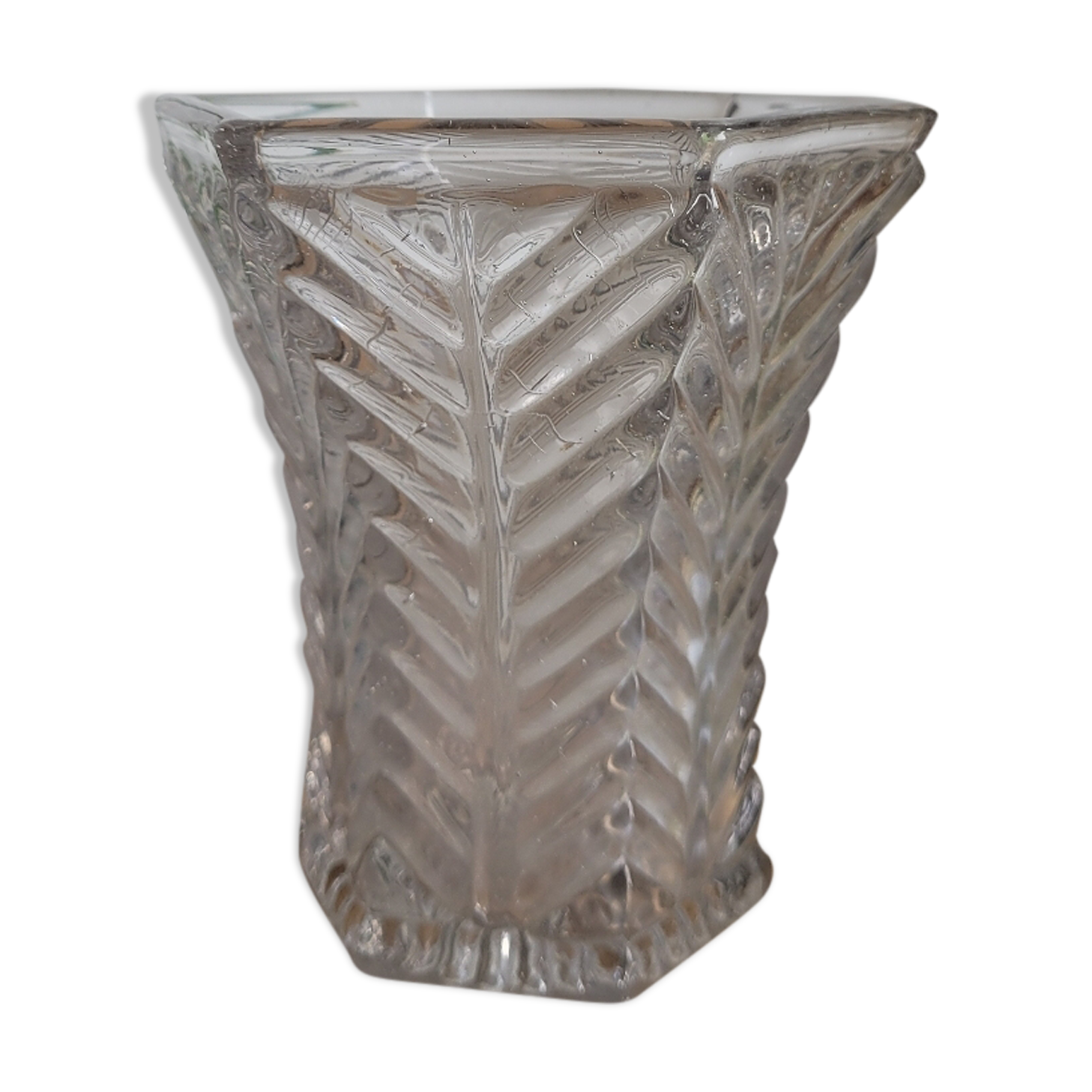 Pressed glass vase