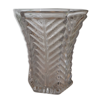 Pressed glass vase