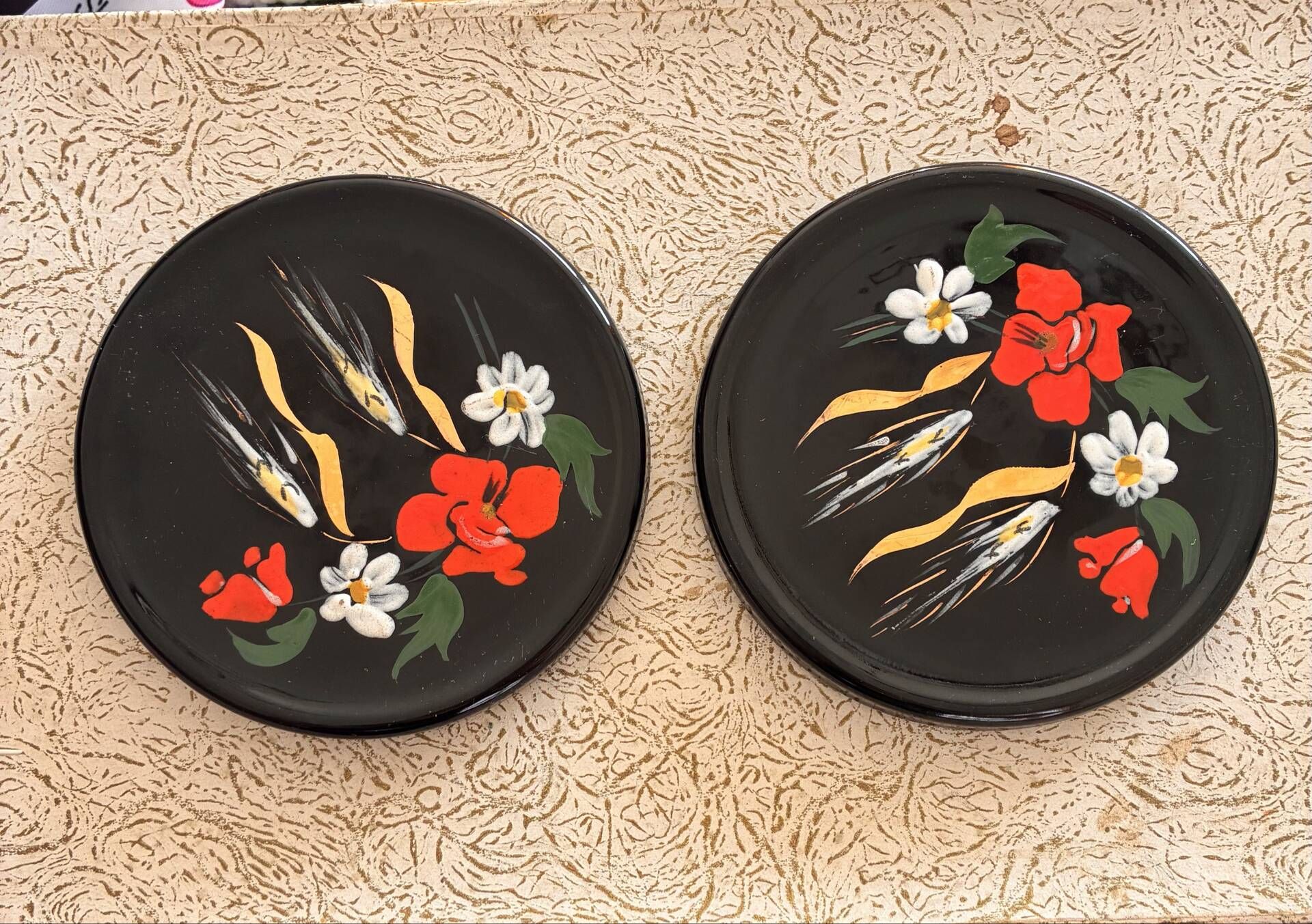 Vintage Table Set Enamels of Longwy – L. Valenti (Original Box)