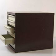 Industrial vintage metal set of drawers