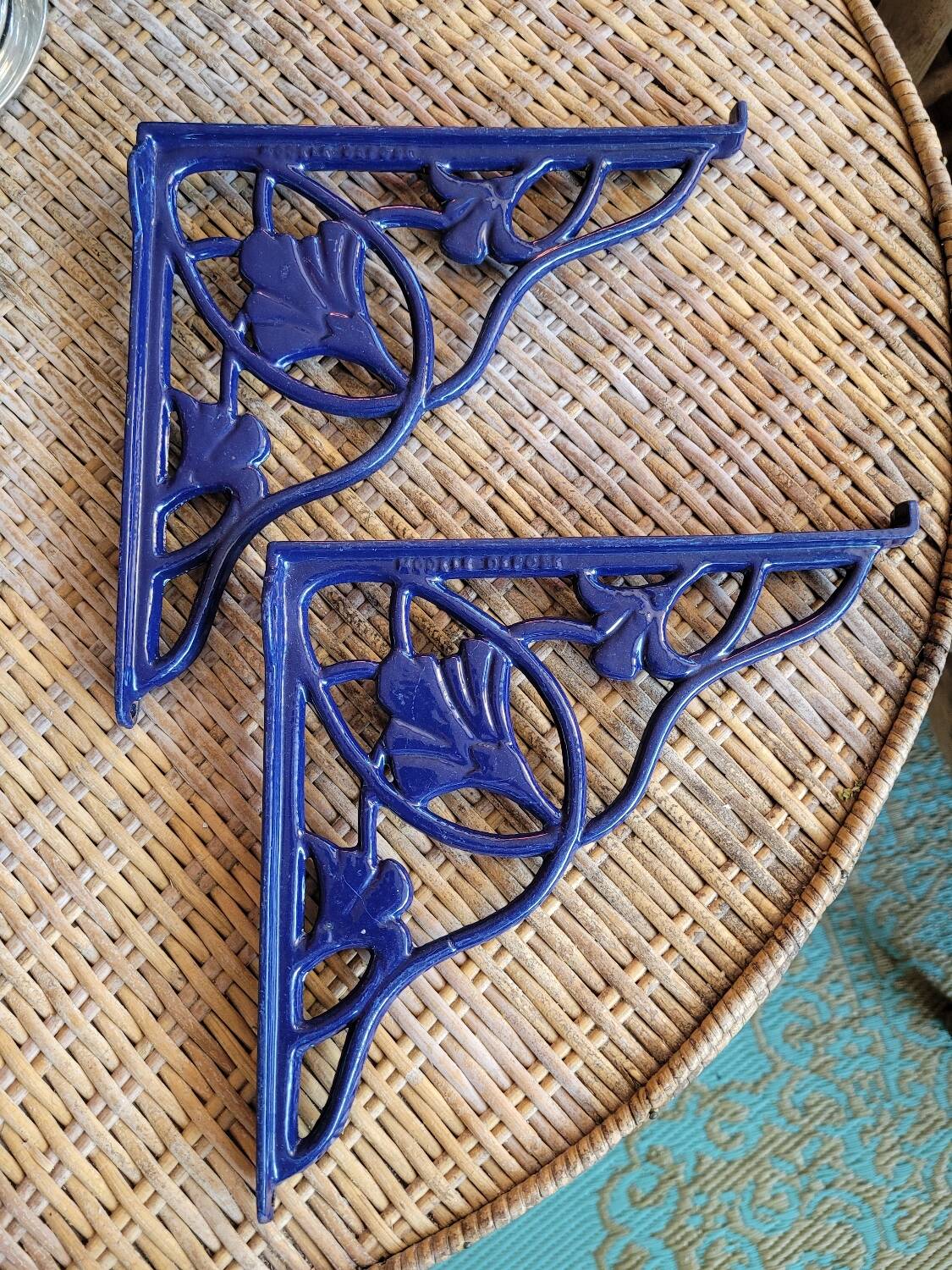 Pair of shelf brackets