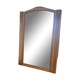 Large old art deco mirror in wood and beveled glass