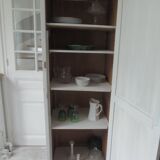 Vintage Parisian wardrobe re-enchanted in pearl gray with waxed finish.