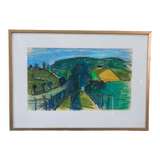 Max Gregor Carlsson,  Modern Swedish Painting, 1950s, Pastel, Framed