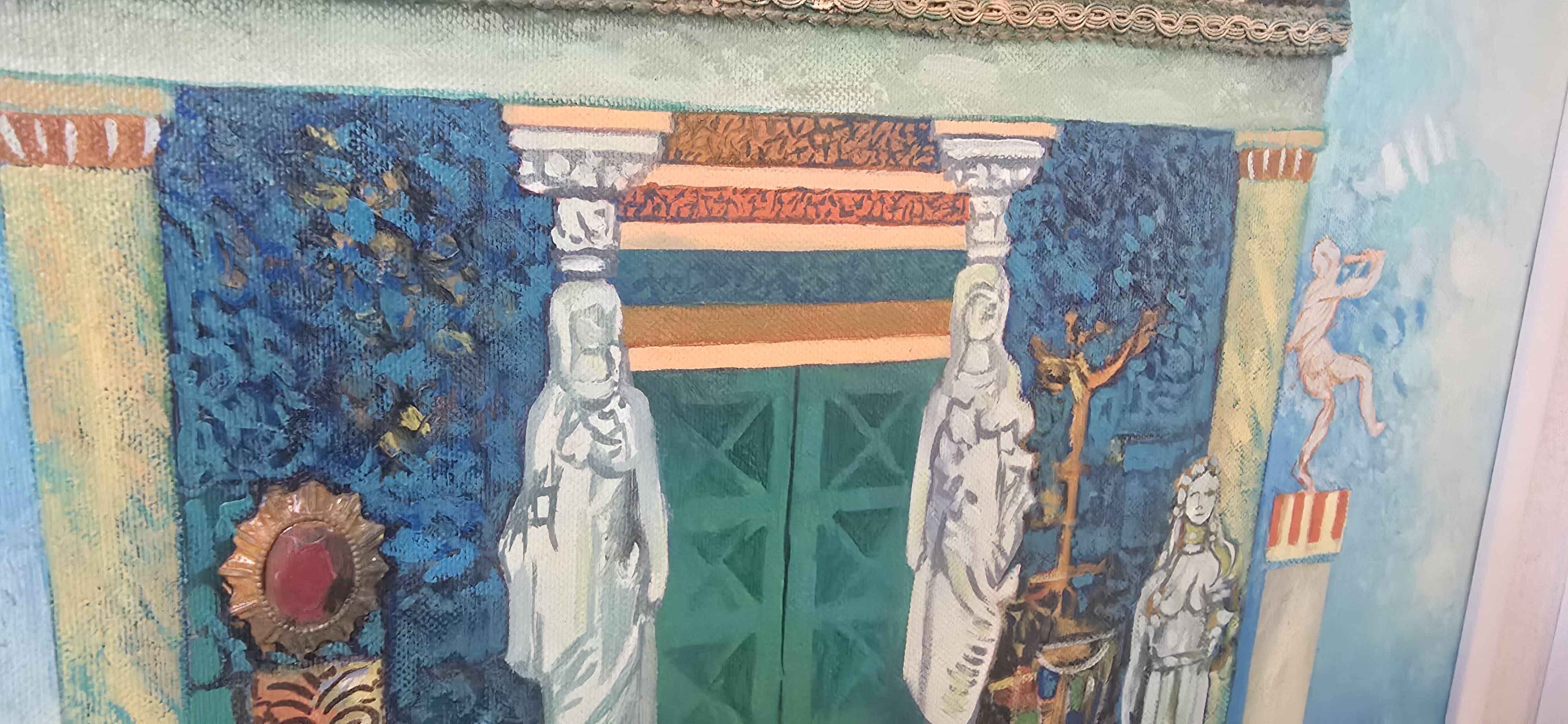 Unico ed Esclusivo Dipinto-Mosaico Materico con Rilievo "Il Tesoro di Sifno