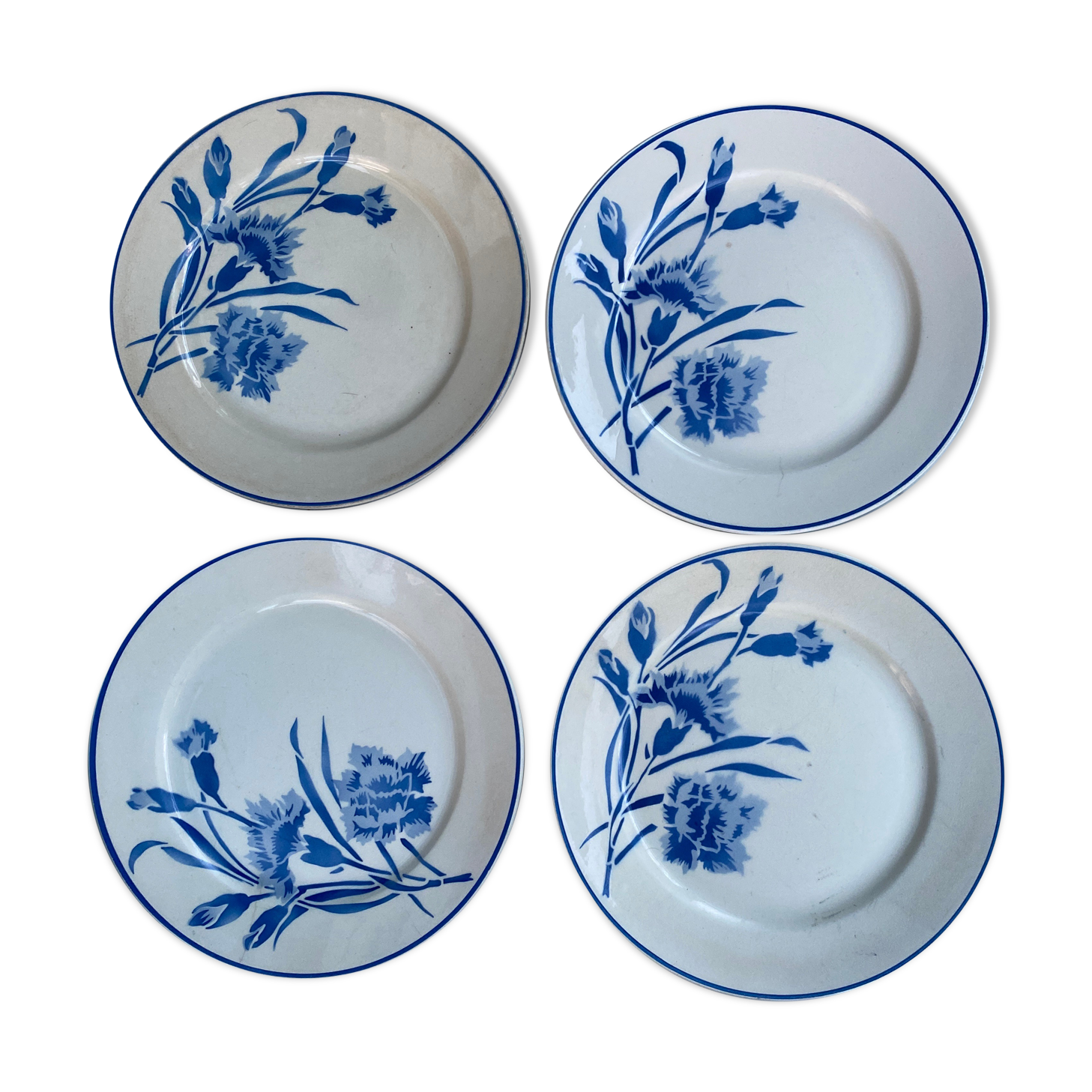 Set of 4 old plates HBCM garvanie