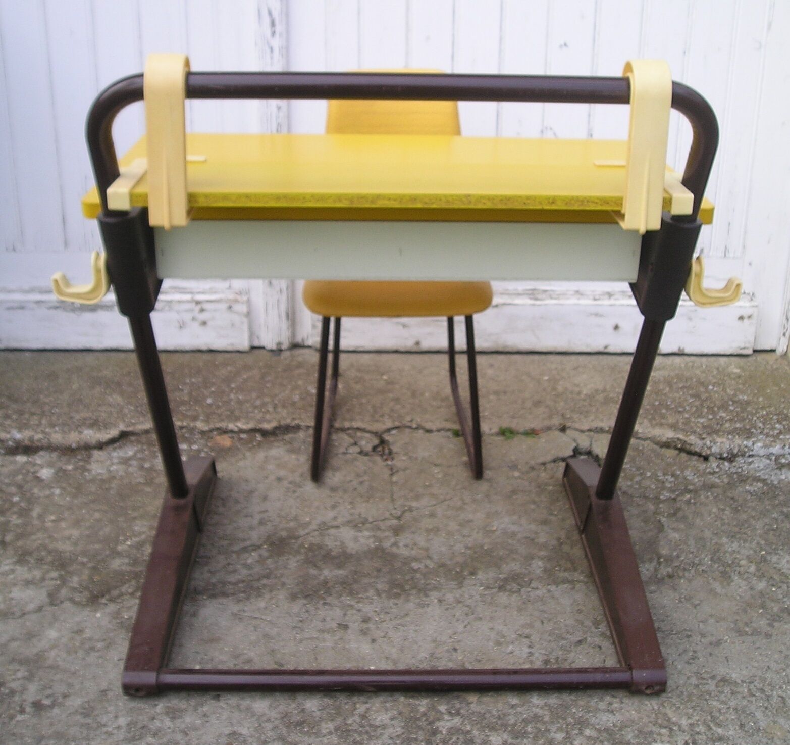 School desk and vintage chair