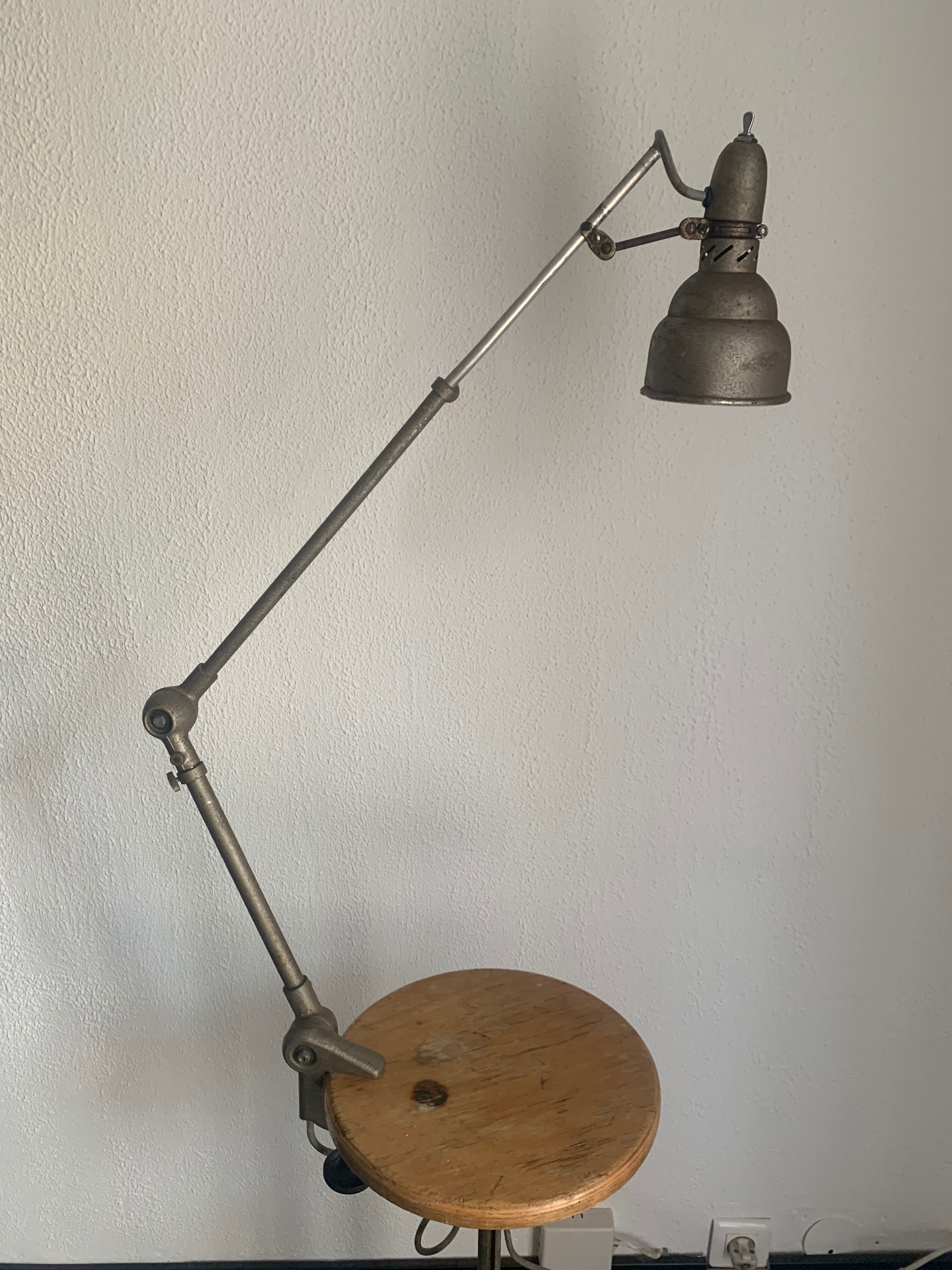 Vintage lamp 1950 Lumina industrial factory workshop - 80 cm