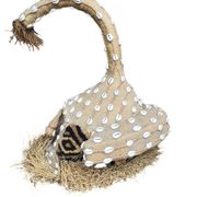 Elephant mask-helmet Kuba Mukyeem / Mukenga – Congo – Cowries & raffia