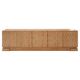 Italian Oak Wood Sideboard with Hand Carved Patterns in the Doors, Italy