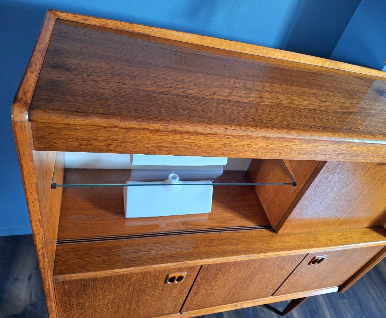Vintage sideboard, antique bar cabinet, secretary bookcase