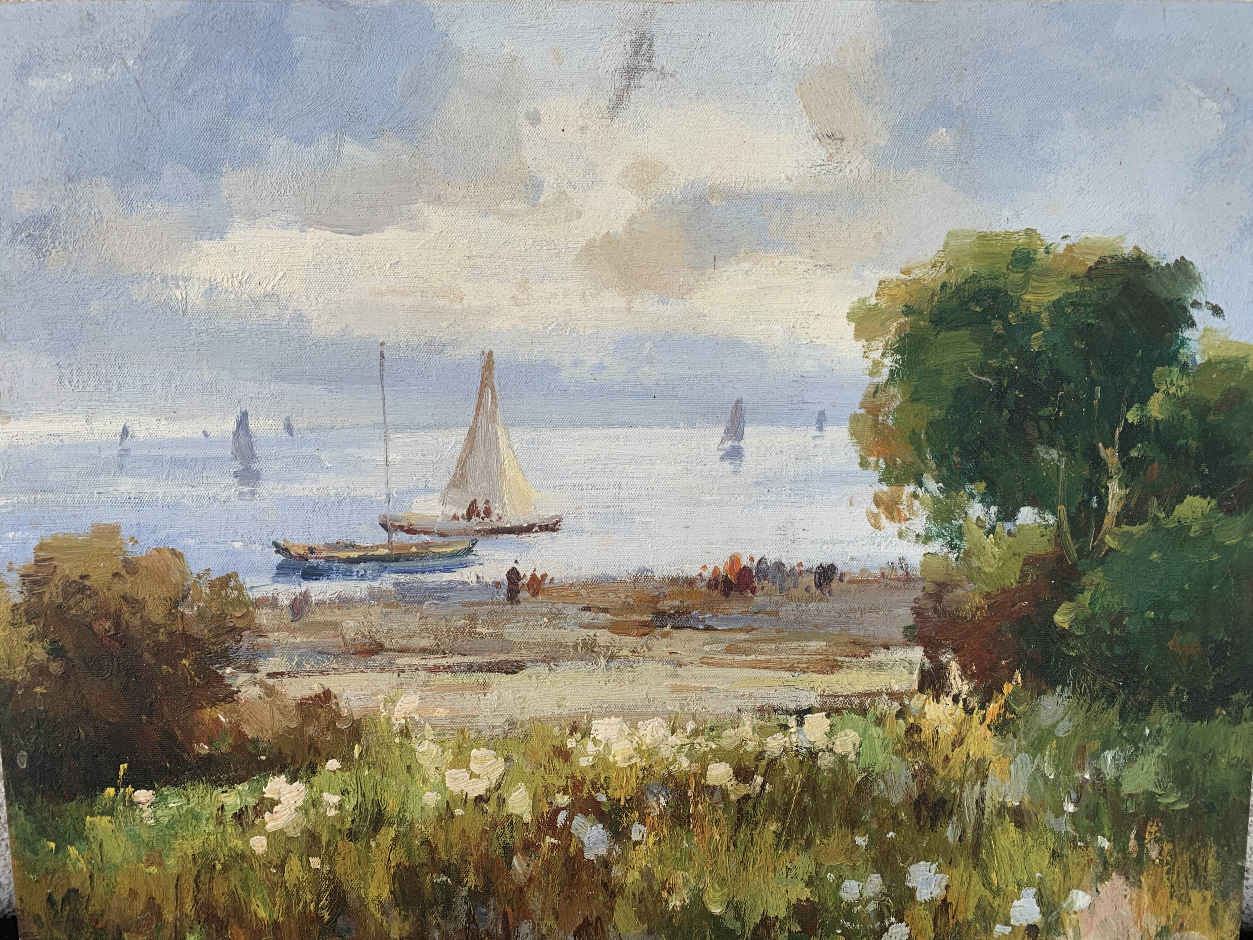 Oil painting on canvas seascape