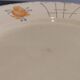 Old Terre de fer earthenware dish, hand painted