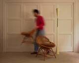 Pair of bamboo and wicker armchairs from the 1960s.