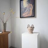 Ceramic bowl with ram heads