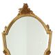 Miroir cranté en or classique Deknudt, biseauté, style Louis XVI, 94 cm