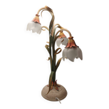 Lampe de table vintage à motif floral italien de la fin du XXe siècle - Art nouveau