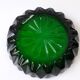 Vintage green moulded glass ashtray