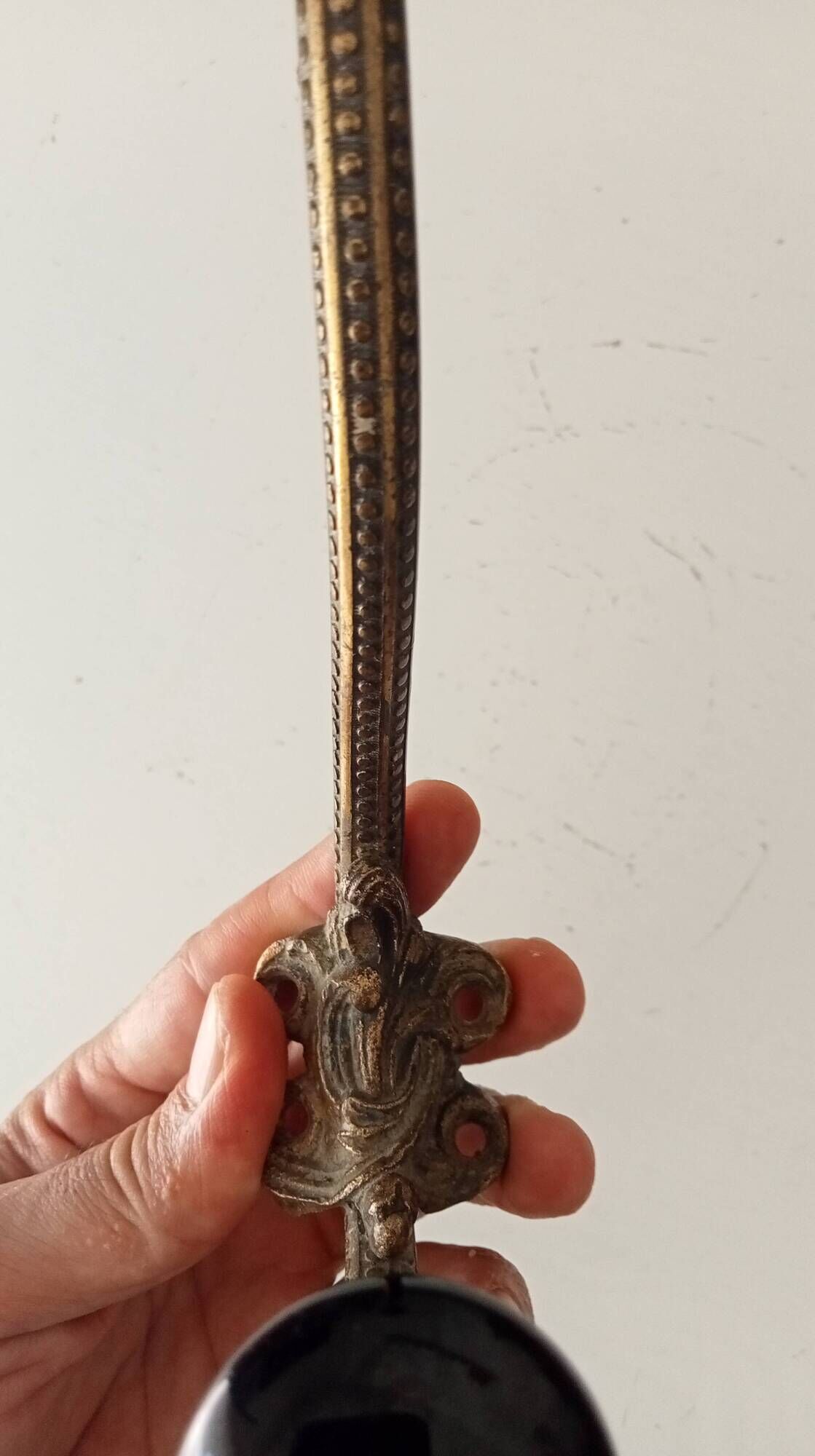 Antique wall coat rack, 19th century Art Nouveau style.