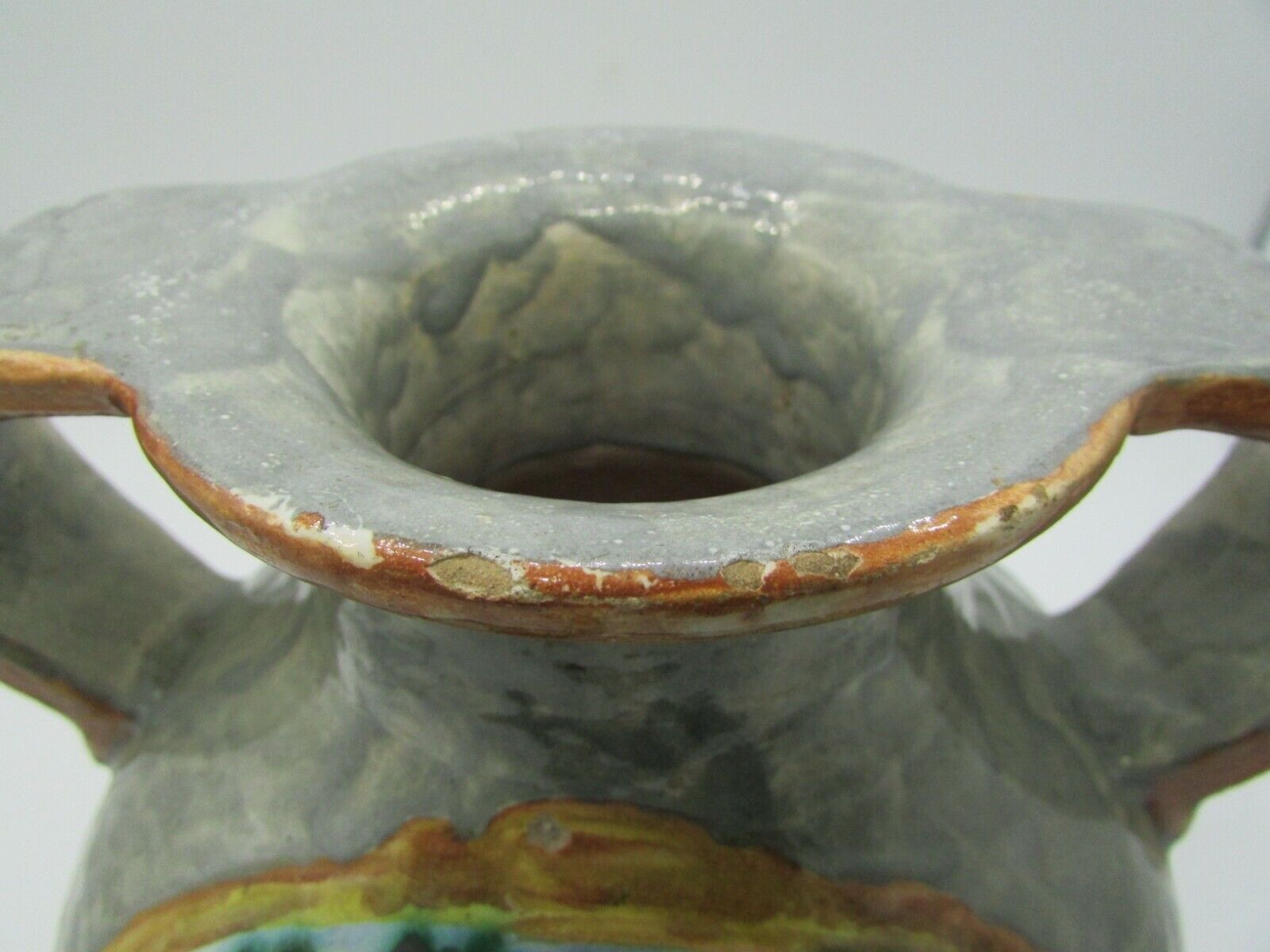 Louis Baude Montigny on Loing vase ball scenery of two impressionist landscapes