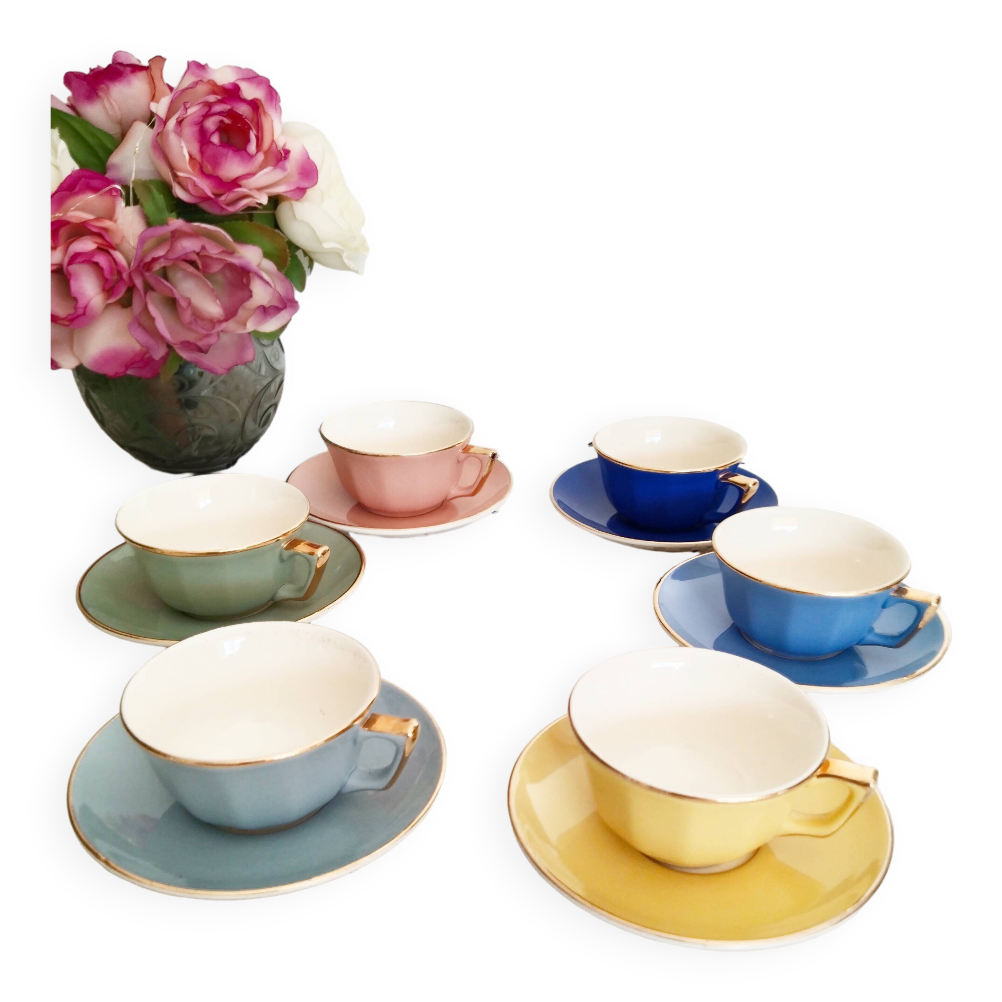 Old Villeroy and Boch coffee service, vintage French